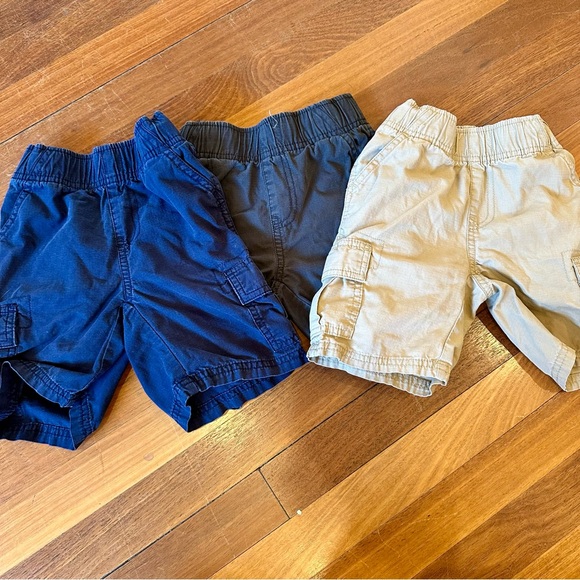 The Children's Place Other - Kids Cargo Shorts Set - Blue, Gray, and Tan 4